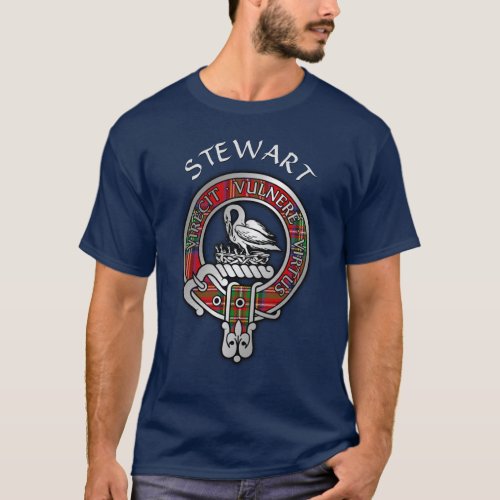 Clan Stewart  Stuart Crest  Tartan T_Shirt