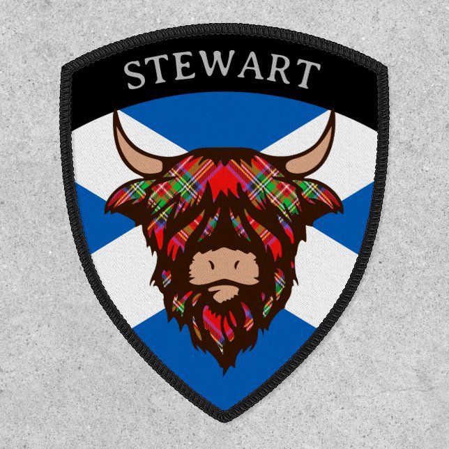 Clan Stewart | Stuart [EDIT] Tartan Coo Patch (Front)