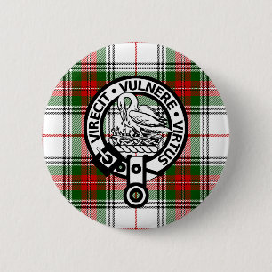 Clan Stewart Tartan Crest Button