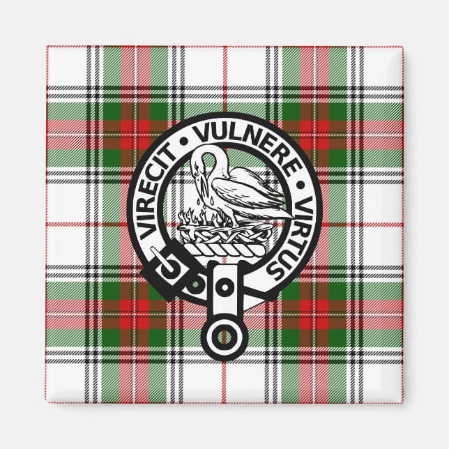 Clan Stewart Tartan Crest Magnet (Front)