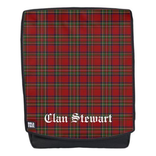 Clan Stewart Tartan Plaid Backpack