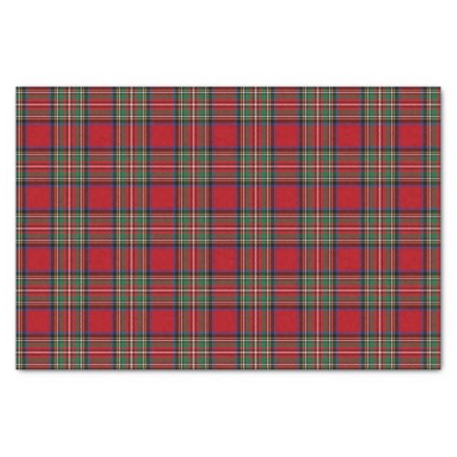 Clan Stewart Tartan Red Green Blue Check Plaid Tissue Paper