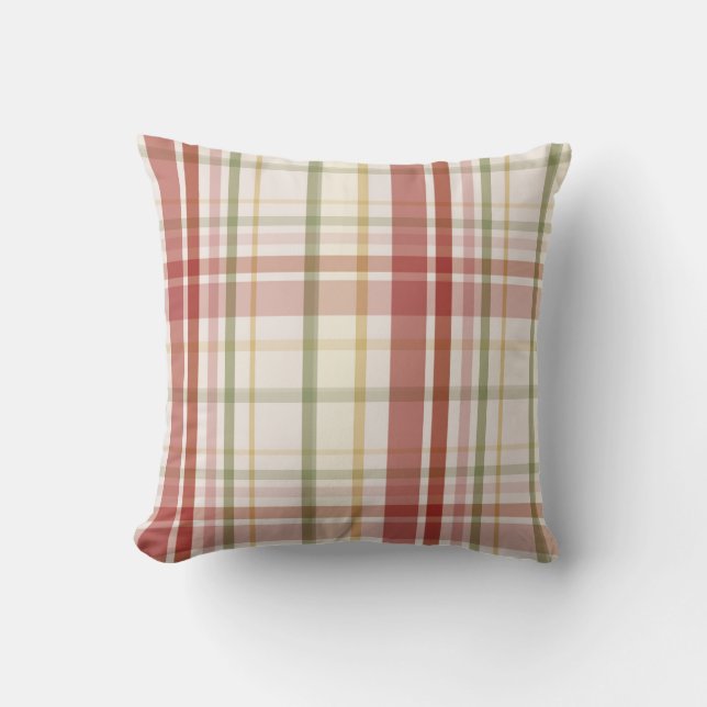 Clan Stewart Tartan Throw Pillow (Front)