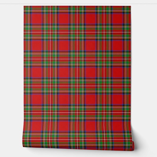 Clan Stewart Tartan Wallpaper (Unrolling)