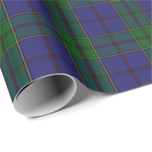 Clan Strachan Blue Green Red Scottish Tartan Wrapping Paper