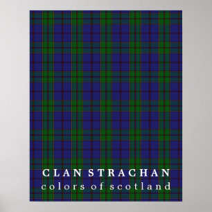 Clan Strachan Colors of Scotland Tartan Poster