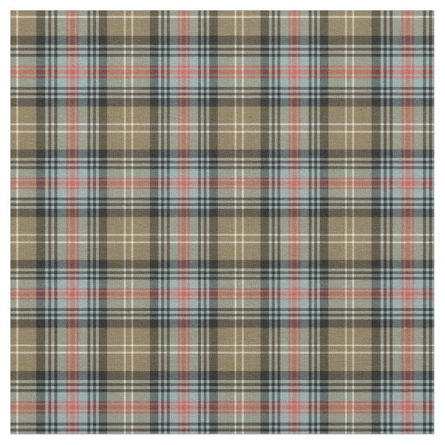 Clan Sutherland Ancient Tartan Fabric (Close Up)