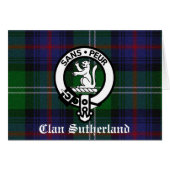 Clan Sutherland Crest & Tartan (Front Horizontal)