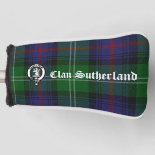 Clan Sutherland Crest & Tartan Customizable Golf Head Cover