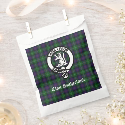 Clan Sutherland Crest  Tartan  Favor Bag