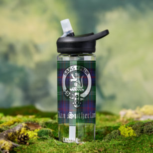 Clan Sutherland Crest & Tartan  Water Bottle