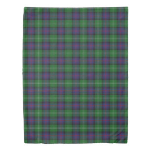 Clan Sutherland Scottish Accents Blue Green Tartan Duvet Cover