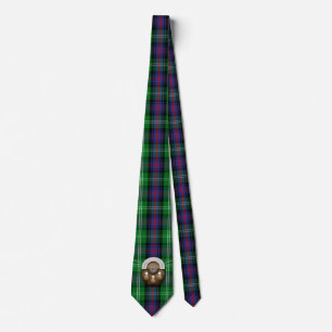 Clan Sutherland Tartan And Sporran Neck Tie