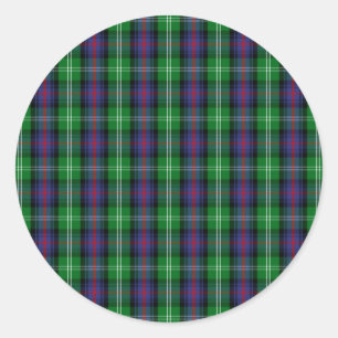 Clan Sutherland Tartan Classic Round Sticker