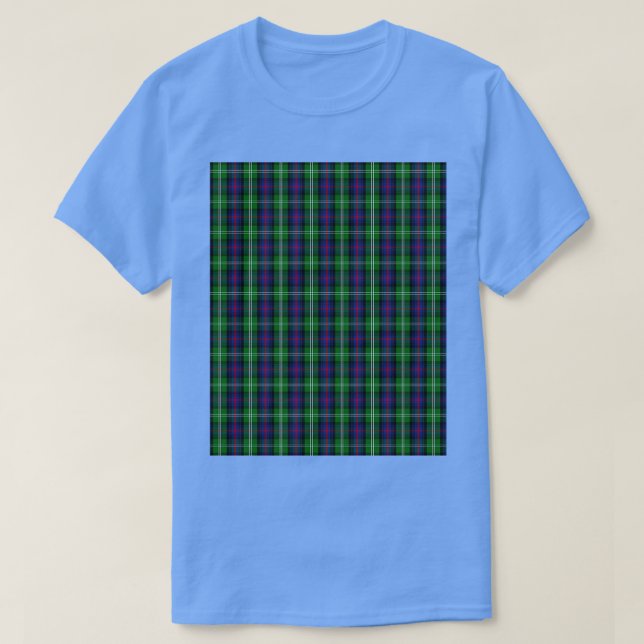Clan Sutherland Tartan Graphic  T-Shirt (Design Front)