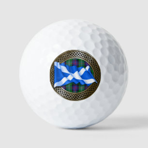 Clan Sutherland Tartan Knot & Flag Golf Balls