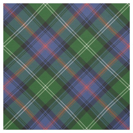 Clan Sutherland Tartan - large diagonal pattern Fabric