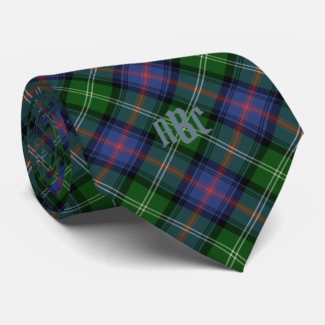 Clan Sutherland Tartan - large pattern Neck Tie (Rolled)