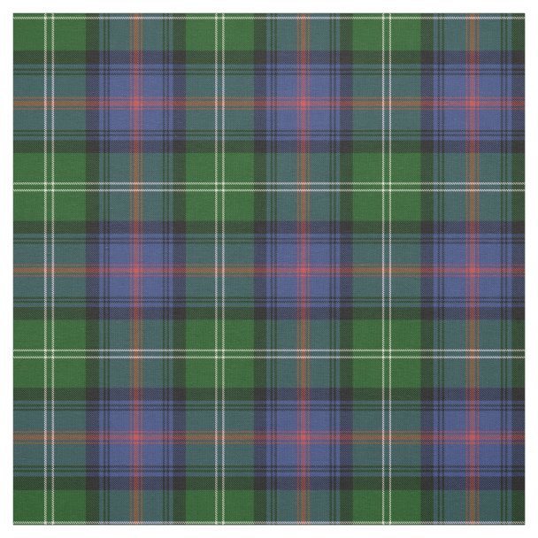 Clan Sutherland Tartan - small diagonal pattern Fabric | Zazzle.com