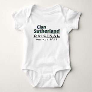 Clan Sutherland Vintage Customize Your Birthyear Baby Bodysuit