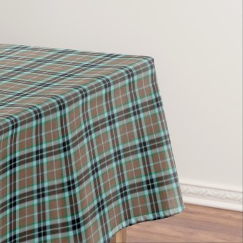 Clan Thompson Brown And Blue Hunting Tartan Tablecloth by plaidwerx at Zazzle