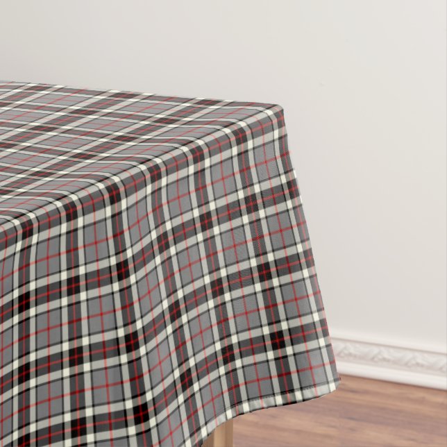 Clan Thompson Grey Dress Tartan Tablecloth (In Situ)