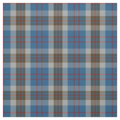 Clan Thompson Scottish Blue Tartan Plaid Fabric