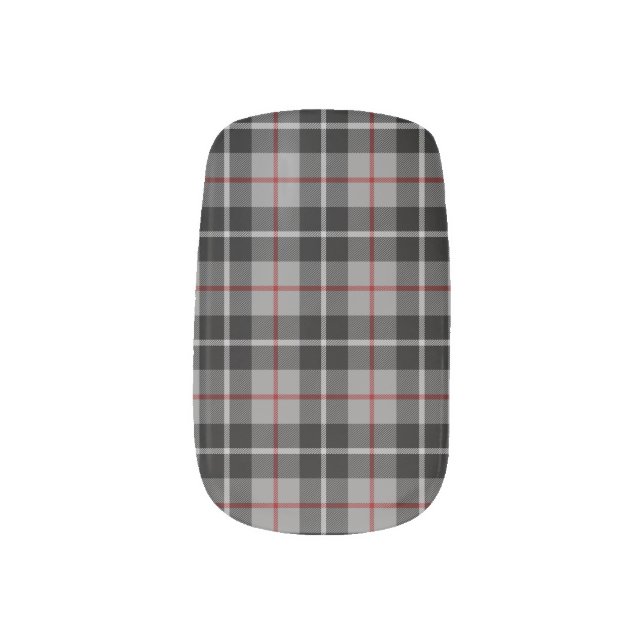 Clan Thompson Tartan Minx Nail Wraps (Left Thumb)