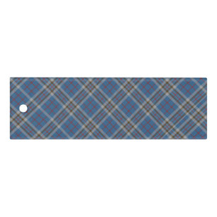 Clan Thompson Tartan Plaid Grey Blue Pattern Ruler