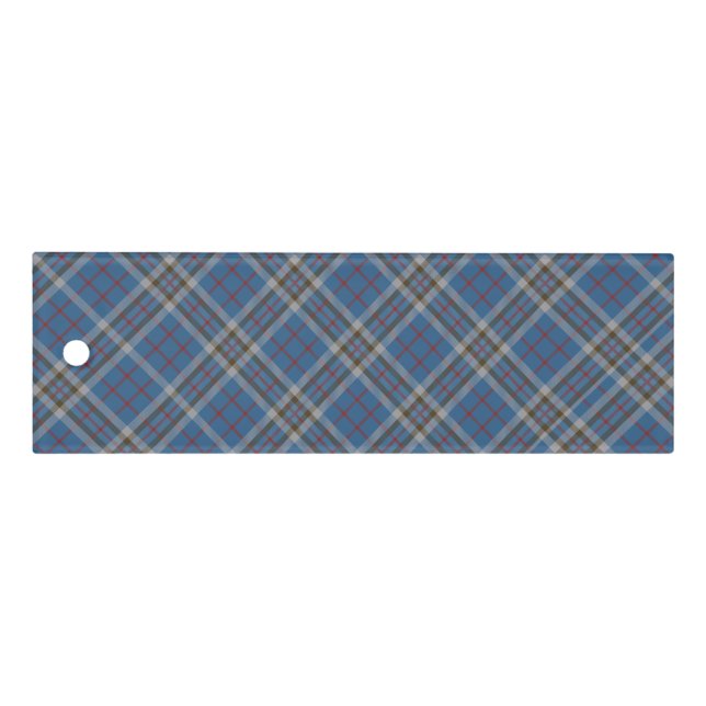 Clan Thompson Tartan Plaid Grey Blue Pattern Ruler (Front)
