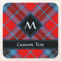 Clan Thompson Tartan Square Paper Coaster