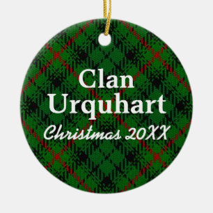 Clan Urquhart Scottish Tartan Ceramic Ornament