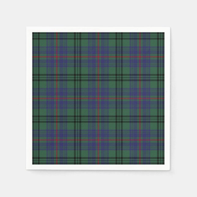 Clan Walker Tartan Paper Napkins (Front)
