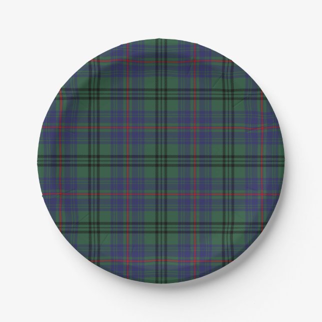 Clan Walker Tartan Paper Plates (Front)