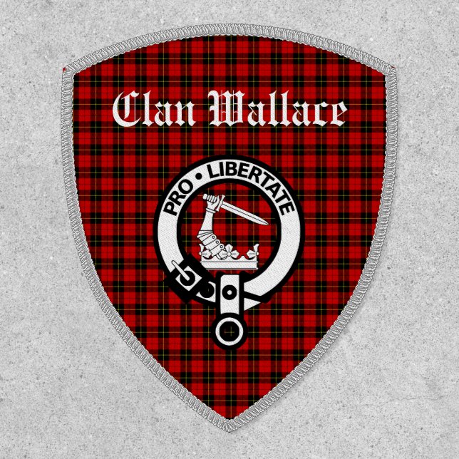 Clan Wallace Crest Badge and Tartan (Front)