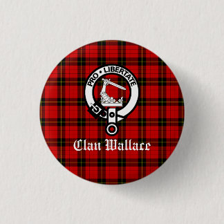 Clan Wallace Crest Badge and Tartan Button