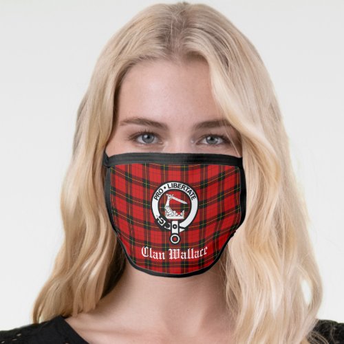 Clan Wallace Crest Badge  Tartan Face Mask