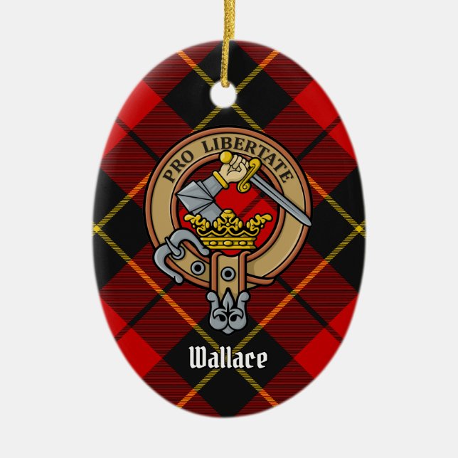 Clan Wallace Crest Ceramic Ornament (Front)