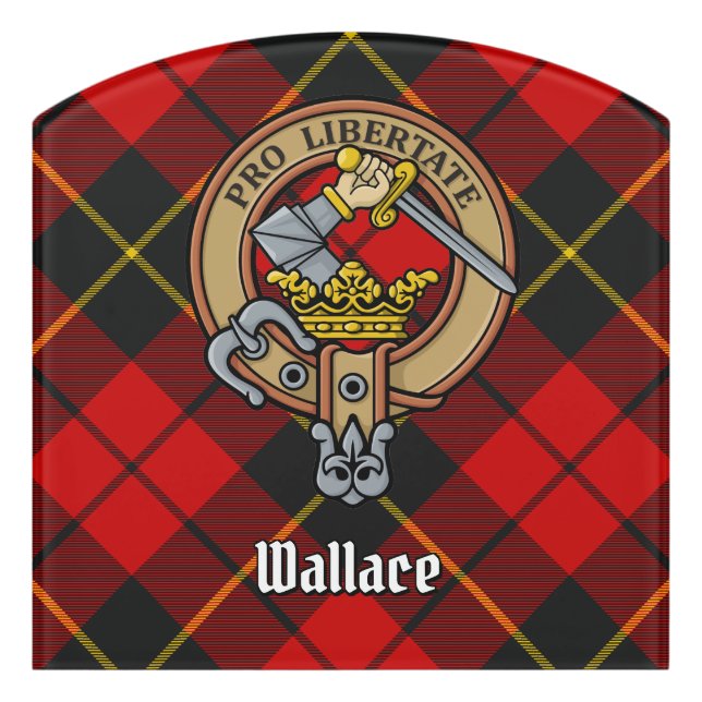 Clan Wallace Crest Door Sign (Contour Front)