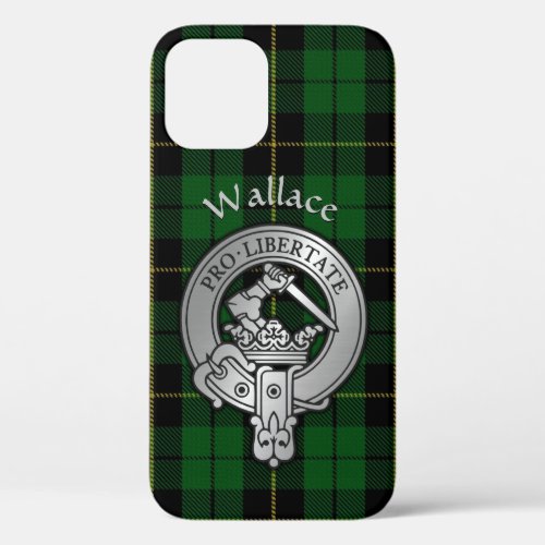 Clan Wallace Crest  Hunting Tartan iPhone 12 Case