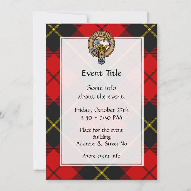 Clan Wallace Crest Invitation (Front)