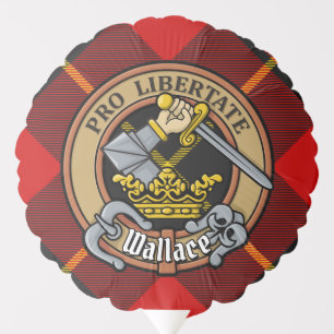 Clan Wallace Crest over Tartan Balloon