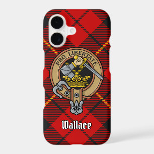 Clan Wallace Crest over Tartan iPhone 17 Case