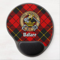 Clan Wallace Crest over Tartan Gel Mouse Pad