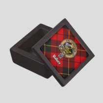 Clan Wallace Crest over Tartan Gift Box