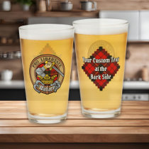 Clan Wallace Crest over Tartan Glass