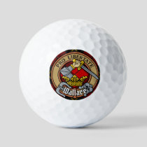 Clan Wallace Crest over Tartan Golf Balls