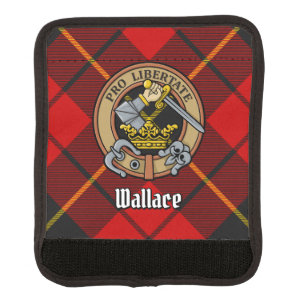 Clan Wallace Crest over Tartan Luggage Handle Wrap