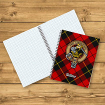 Clan Wallace Crest over Tartan Notebook