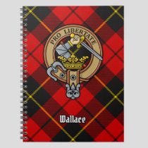 Clan Wallace Crest over Tartan Notebook